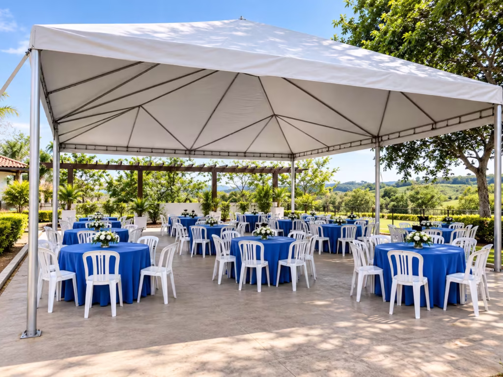 tenda 10x10 cabe quantas pessoas